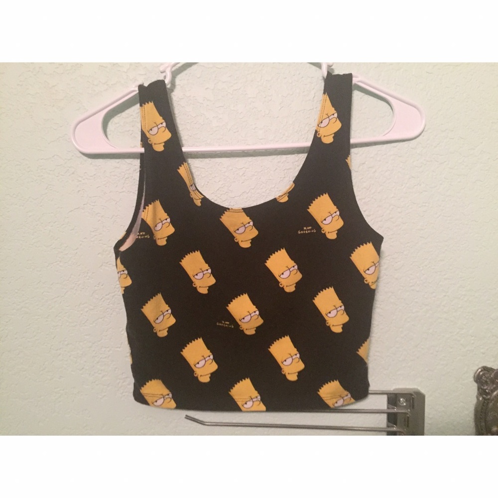 Bart Simpson Fitted Crop Tank